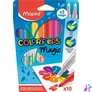 Kép 1/2 - Filctoll készlet, 3,6 mm, MAPED "Color`Peps Magic", 8+2 különböző szín