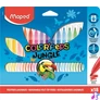 Kép 1/2 - Filctoll készlet, 2,8 mm, kimosható, MAPED "Color`Peps Jungle", 18 különböző szín