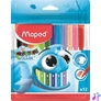 Kép 1/2 - Filctoll készlet, 2 mm, kimosható, MAPED "Color`Peps Ocean", 12 különböző szín