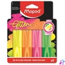 Kép 1/6 - Szövegkiemelő készlet, 1-5 mm, MAPED "Glitter Fluo Peps", vegyes fluoreszkáló színek