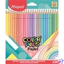 Kép 1/2 - Színes ceruza készlet, háromszögletű, MAPED "Color`Peps Pastel", 24 különböző pasztell szín
