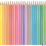 Kép 2/2 - Színes ceruza készlet, háromszögletű, MAPED "Color`Peps Pastel", 24 különböző pasztell szín