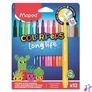 Kép 1/2 - Filctoll készlet, 3,7 mm, kimosható, MAPED „Color`Peps Long Life 2”, 12 különböző szín