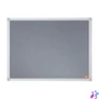 Kép 1/3 - Üzenőtábla, alumínium keret, 60x45 cm, NOBO "Essentials", szürke