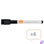 Kép 2/5 - Táblamarker, kúpos hegyű, 2 mm, mágneses kupakkal, NOBO, fekete