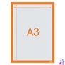 Kép 3/5 - Posztertábla, fali, A3 méret, műanyag keret, 2 db, NOBO, narancs