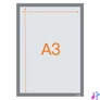 Kép 3/5 - Posztertábla, fali, A3 méret, műanyag keret, 2 db, NOBO, ezüst