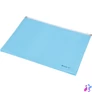 Kép 1/2 - Irattartó tasak, A4, PP, cipzáras, talpas, PANTA PLAST, pasztellkék