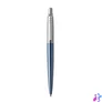 Kép 1/6 - Golyóstoll, 0,7 mm, ezüst színű klip, Waterloo kék tolltest, PARKER "Royal Jotter", kék