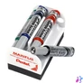 Kép 2/3 - Táblamarker készlet, 6 mm, kúpos hegy, PENTEL "Maxiflo", 4 különböző szín