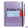 Kép 3/7 - Spirálfüzet, A4+, vonalas, 100 lap, PUKKA PAD "Metallic Project Book", vegyes szín