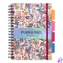 Kép 3/5 - Spirálfüzet, B5, vonalas, 100 lap, PUKKA PAD "Project Book Bloom", vegyes minta