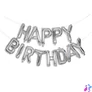 Kép 2/3 - Léggömb, 40 cm, PUKKA PAD "Happy Birthday", ezüst