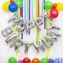 Kép 3/3 - Léggömb, 40 cm, PUKKA PAD "Happy Birthday", ezüst
