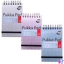 Kép 1/3 - Jegyzetfüzet, A7, spirálozott, vonalas, 50 lap, PUKKA PAD "Metallic Pocket Book", vegyes színek