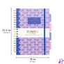 Kép 6/9 - Spirálfüzet, B5, vonalas, 100 lap, PUKKA PAD "Floral Project Book", vegyes minta