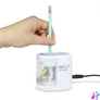 Kép 2/6 - Hegyező, kétlyukú, asztali, elemes, USB töltővel, RAPESCO"PS12-USB", fehér