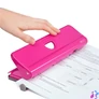 Kép 2/2 - Lyukasztó, négylyukú, 22 lap, fém, RAPESCO "720", pink