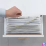 Kép 8/10 - Harmonikamappa, A4, PP, 13 rekeszes, RAPESCO "Eco GRS Recycled", matt fekete