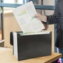 Kép 9/10 - Harmonikamappa, A4, PP, 13 rekeszes, RAPESCO "Eco GRS Recycled", matt fekete
