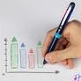 Kép 8/8 - Golyóstoll, 0,5 mm, nyomógombos, négyszínű, SCHNEIDER "Take 4", sötétkék