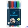 Kép 1/5 - Alkoholos marker készlet, 1-3 mm, kúpos, SCHNEIDER "Maxx 130", 4 különböző szín