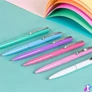 Kép 4/4 - Golyóstoll, 0,5 mm, nyomógombos, vegyes pasztell tolltest, SCHNEIDER "K15", kék