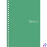 Kép 3/4 - Spirálfüzet, A6, kockás, 80 lap, PP borító, SHKOLYARYK "Genius", vegyes