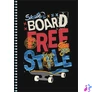 Kép 4/9 - Spirálfüzet, A5, kockás, 80 lap, SHKOLYARYK " Skate board", vegyes