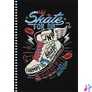 Kép 5/9 - Spirálfüzet, A5, kockás, 80 lap, SHKOLYARYK " Skate board", vegyes