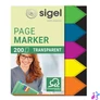 Kép 1/2 - Jelölőcímke, műanyag, 5x40 lap, 12x45 mm, SIGEL "Nyilak", vegyes szín