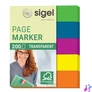 Kép 1/3 - Jelölőcímke, műanyag, 5x40 lap, 12x50 mm, SIGEL "615", vegyes szín