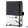 Kép 1/6 - Jegyzetfüzet, exkluzív, A4, sima, 97 lap, keményfedeles, SIGEL "Conceptum", fekete