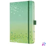 Kép 1/6 - Jegyzetfüzet, exkluzív, 135x203 mm, vonalas, 87 lap, keményfedeles, SIGEL "Jolie" Butterfly Confetti, lime