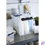 Kép 4/7 - Műanyag tárolódoboz, 2 liter, fekete fogantyúkkal, SMARTSTORE "Classic 2", átlátszó