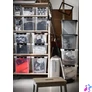 Kép 8/8 - Műanyag tárolódoboz, 25 liter, fekete fogantyúkkal, SMARTSTORE "Classic 16", átlátszó