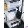 Kép 8/8 - Műanyag tárolódoboz, 21 liter, fekete fogantyúkkal, SMARTSTORE "Classic 24", átlátszó