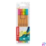 Kép 2/2 - Tűfilc készlet, 0,4 mm, STABILO "Point 88", 6 neon szín
