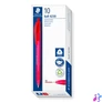 Kép 4/4 - Golyóstoll, 1 mm, nyomógombos, STAEDTLER "Ball 423 M", piros