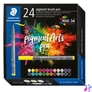 Kép 1/9 - Ecsetirón készlet, STAEDTLER "Pigment brush 371", 24 különböző szín