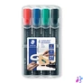 Kép 1/2 - Alkoholos marker készlet, 2 mm, kúpos, STAEDTLER "Lumocolor® 352", 4 különböző szín