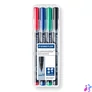 Kép 1/3 - Alkoholos marker készlet, OHP, 1 mm, STAEDTLER "Lumocolor® 317 M", 4 különböző szín