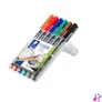 Kép 2/3 - Alkoholos marker készlet, OHP, 0,6 mm, STAEDTLER "Lumocolor® 318 F", 6 különböző szín