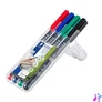 Kép 2/3 - Alkoholos marker készlet, OHP, 0,4 mm, STAEDTLER "Lumocolor® 313 S", 4 különböző szín