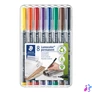 Kép 1/4 - Alkoholos marker készlet, OHP, 0,6 mm, STAEDTLER "Lumocolor® 318 F", 8 különböző szín