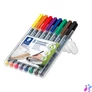 Kép 2/4 - Alkoholos marker készlet, OHP, 0,6 mm, STAEDTLER "Lumocolor® 318 F", 8 különböző szín