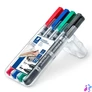 Kép 2/2 - Alkoholos marker készlet, 0,6/1,5 mm, kúpos, kétvégű, STAEDTLER "Lumocolor® duo 348", 4 különböző szín