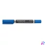 Kép 1/2 - Alkoholos marker, 0,6/1,5 mm, kúpos, kétvégű, STAEDTLER "Lumocolor® duo 348", kék