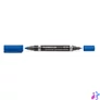 Kép 2/2 - Alkoholos marker, 0,6/1,5 mm, kúpos, kétvégű, STAEDTLER "Lumocolor® duo 348", kék