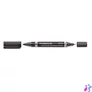 Kép 2/4 - Alkoholos marker, 0,6/1,5 mm, kúpos, kétvégű, STAEDTLER "Lumocolor® duo 348", fekete